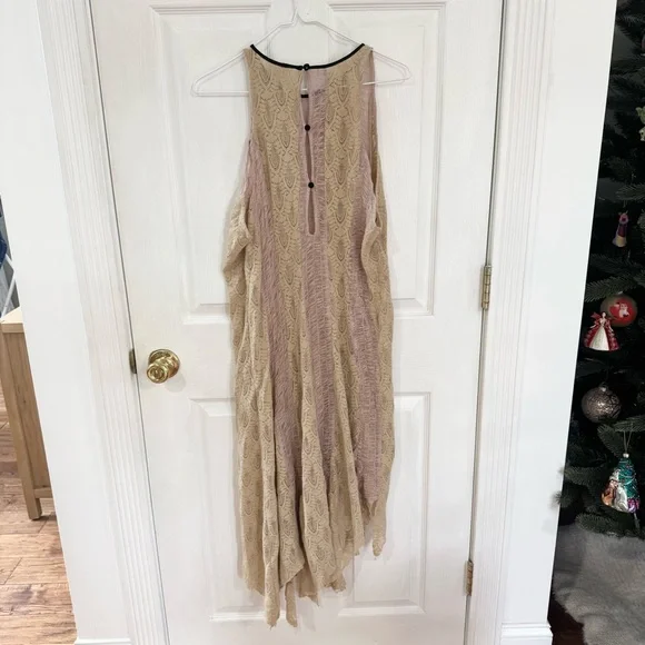 NWT! Free People Sheer Lace Sleeveless Midi Dress - Picture 4 of 9